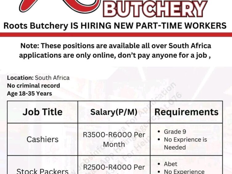 Roots Butchery Careers Opportunities